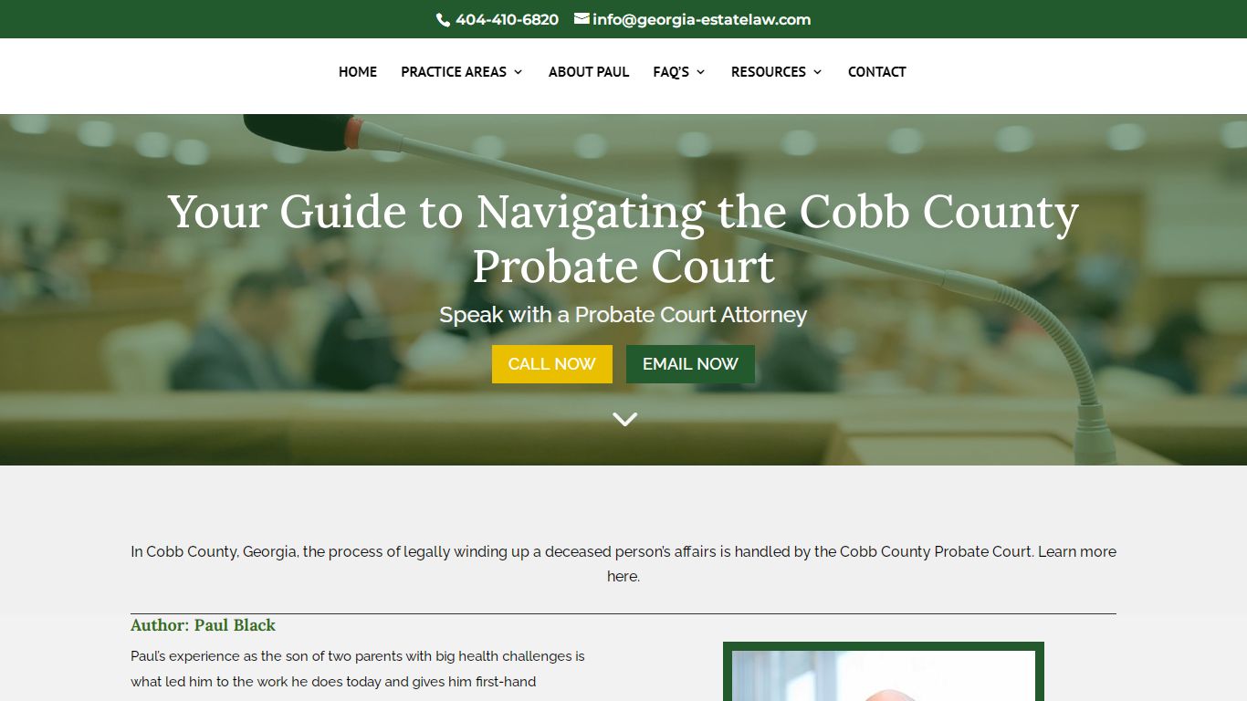 Cobb County Probate Court - The Law Office of Paul Black